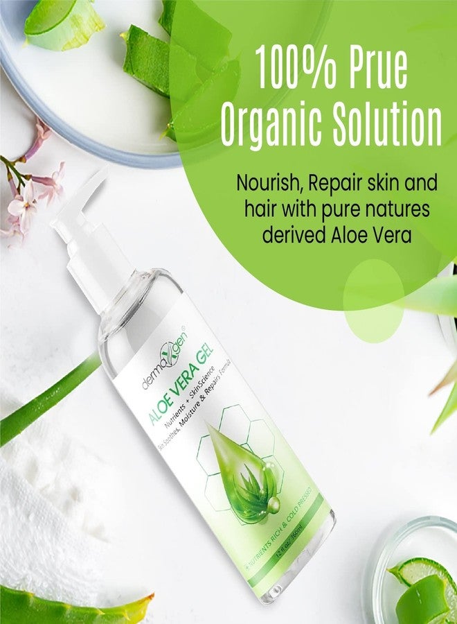 DERMAXGEN Aloe Vera Gel with Witch Hazel, Vitamin C, and Vitamin E - Skin Soothes, Moisture, and Repair Formula for Face and Body - Nutrient-Rich, Organic 100% Pure Aloe Vera - 12 FL OZ - Image 3
